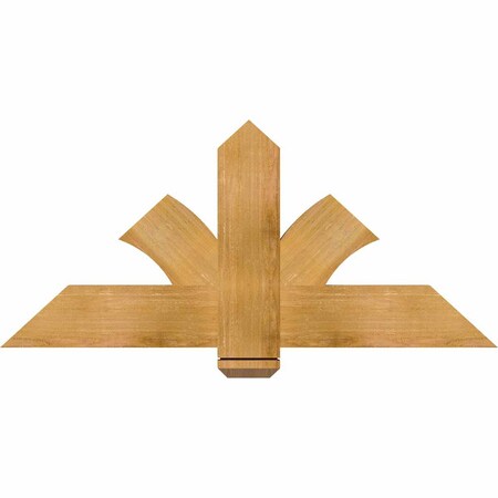 Ekena Millwork Redmond Rough Sawn Timber Gable Bracket, Western Red Cedar, 48"W x 22"H x 2"D x 6"F, 11/12 Pitch GBW048X22X0206RED00RWR